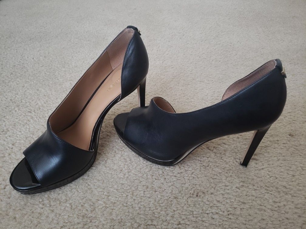 Calvin Klein black leather shoes