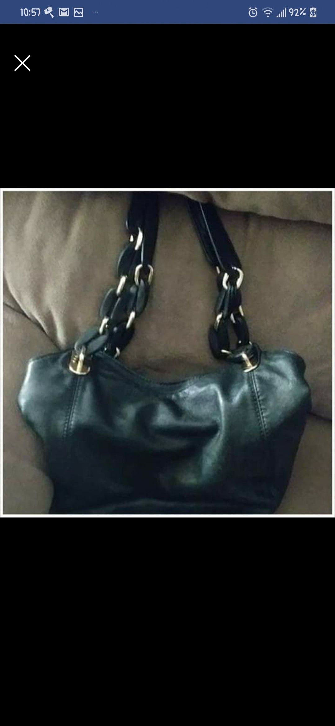 Michael Kors Black Leather Hobo Bag