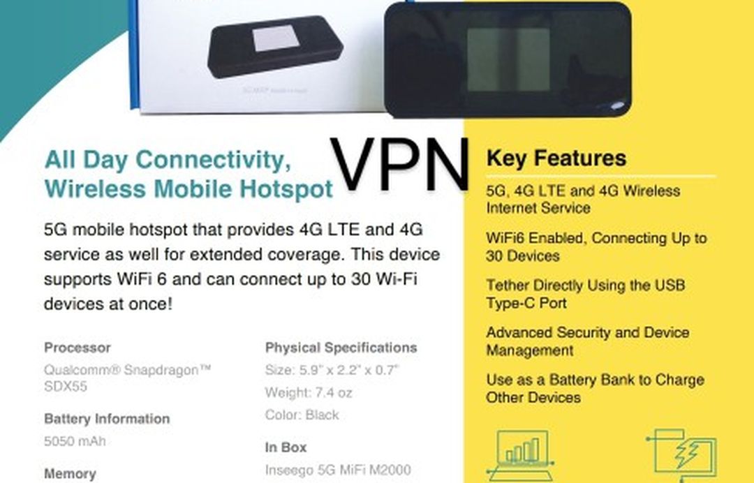 Inseego 5G MiFi M2000 T-Mobile WiFi Hotspot Device In Original Box