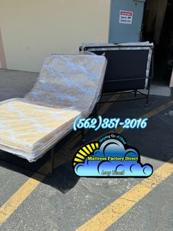 Twin foldable bed with mattress Colchon frame