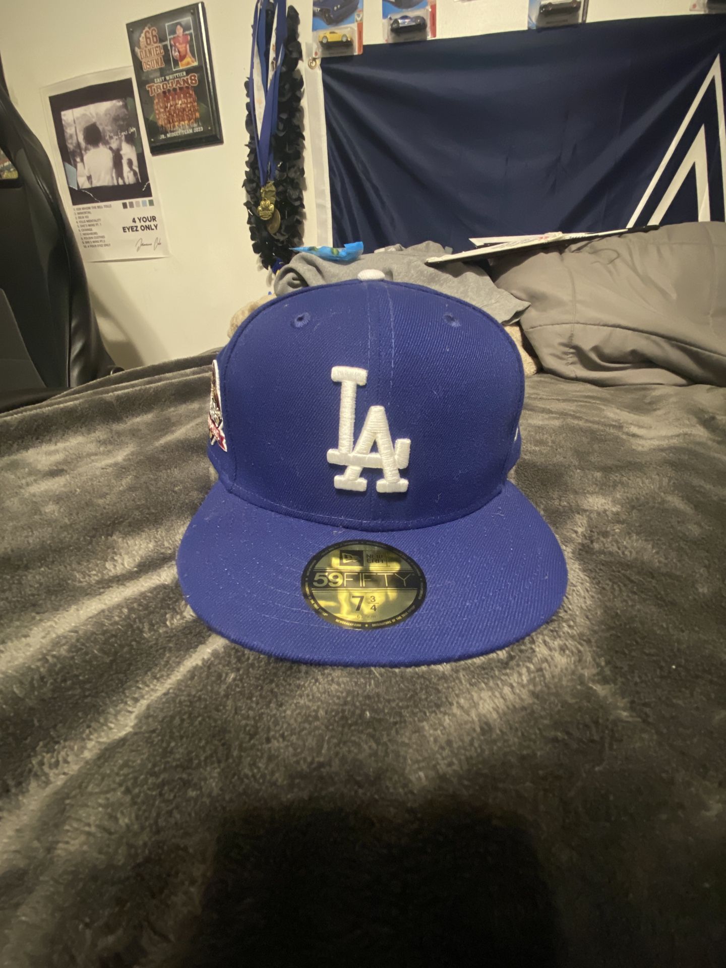 LA dodger hat world series size 7 3/4