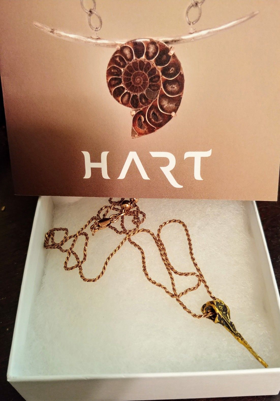 Hart Jewelry 24k plated Hummingbird necklace