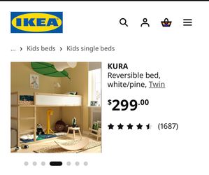 IKEA reversible twin size bed with canopy