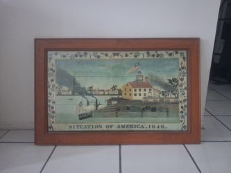 $20 OBO Situation of America, 1848 portrait framed