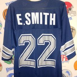 Vintage 1990s Emmitt Smith Dallas Cowboys Champion NFL Football Jersey