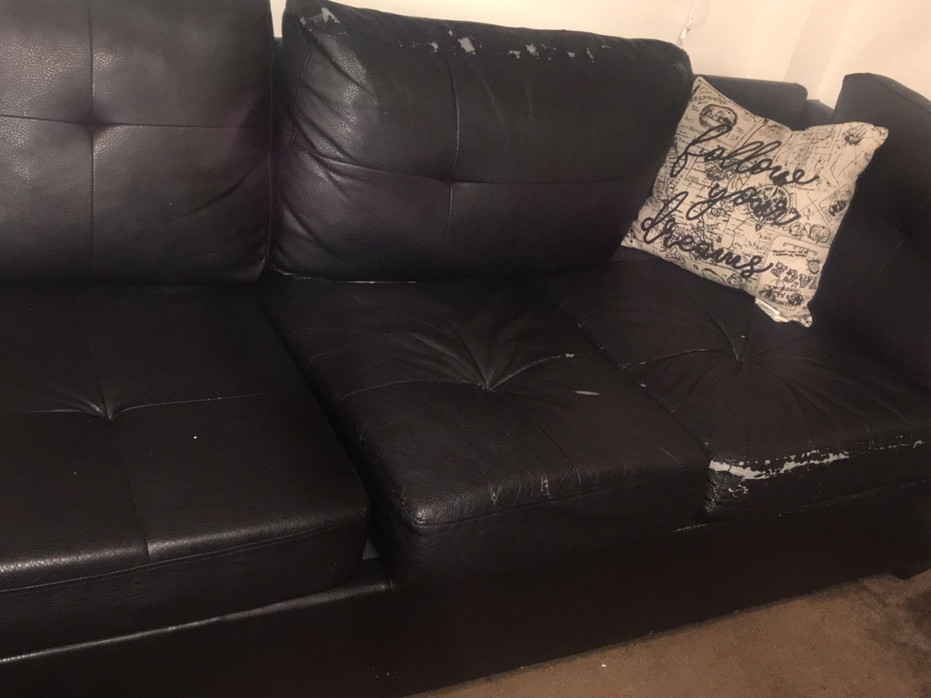 Sectional Couch W/ Ottoman Curbside Pickup FREE