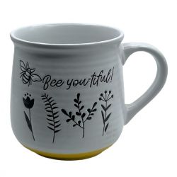 Bee you-tiful Ceramic Coffee Mug With The Phrase " Bee you tiful!" Multicolor