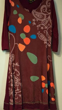 Rust colored dress with front detail New never worn