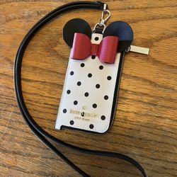Like New Disney Minnie Mouse Kate Spade Wallet & Lanyard Strap