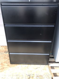 Black 4 drawer lateral filing cabinets I have 5 of them