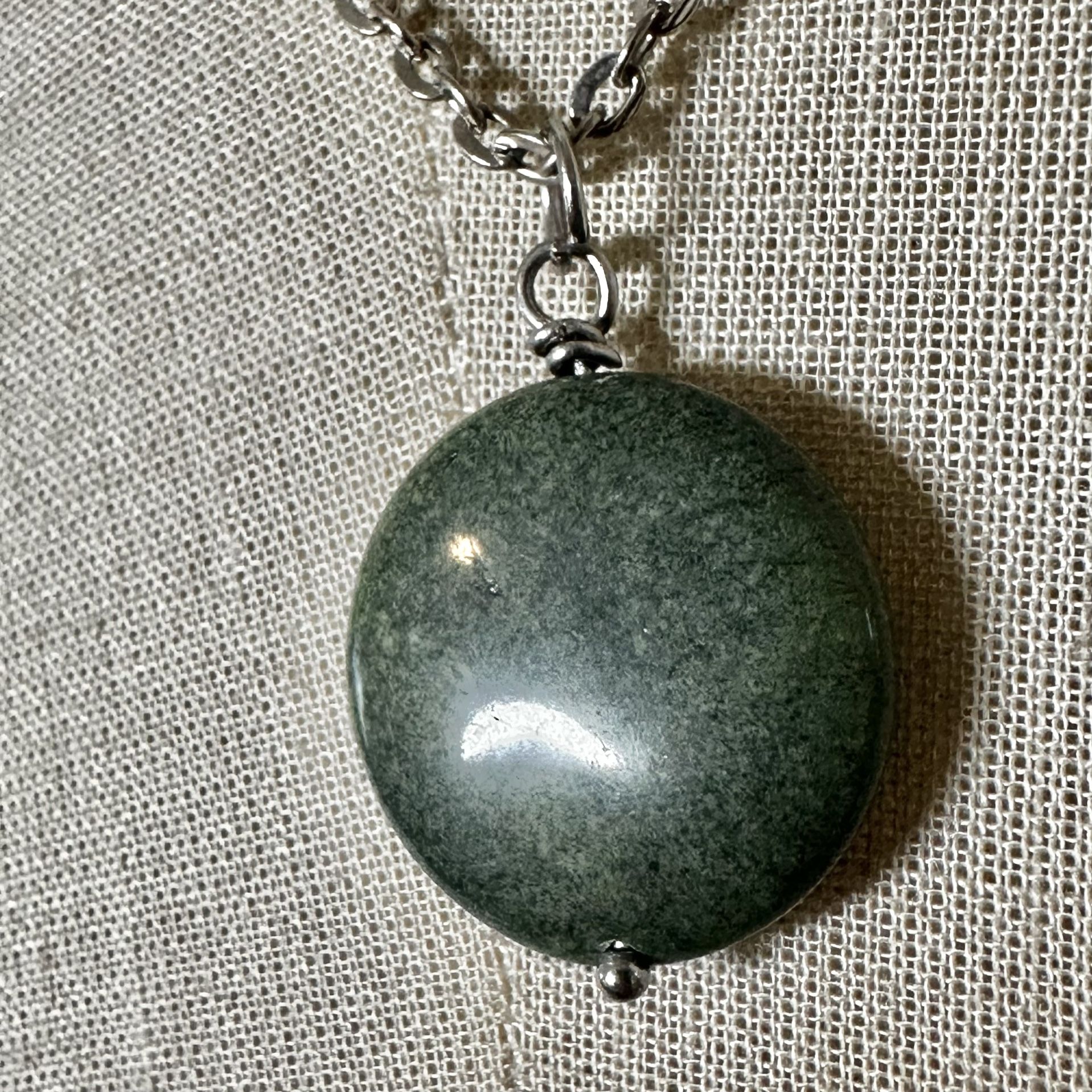 Jade Circle Pendant Necklace