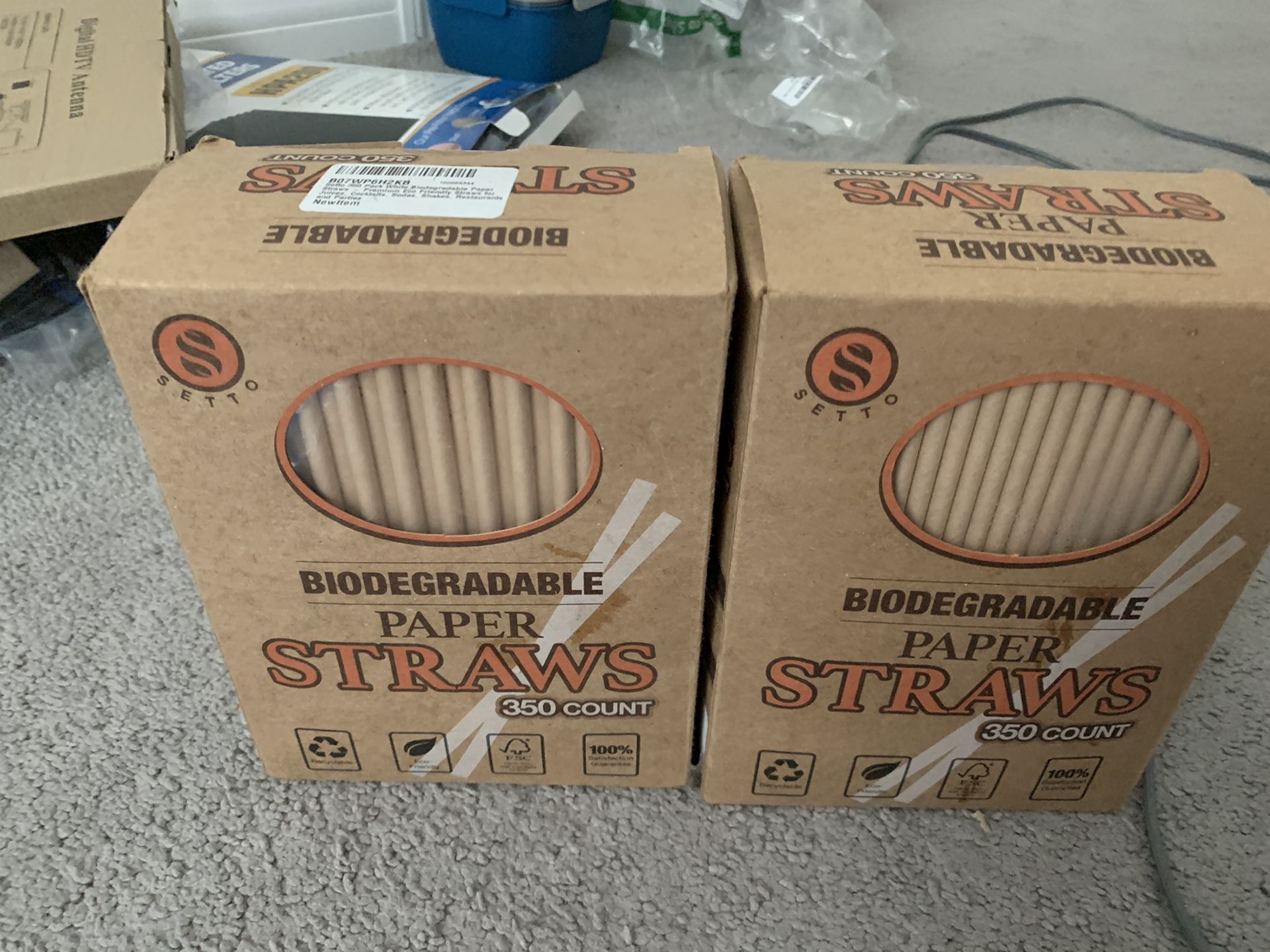 Paper straws 2 box’s