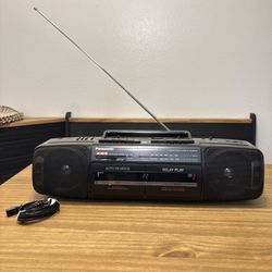 Panasonic RX-FT550 XBS Double Cassette Portable Radio Boombox Working *Read*