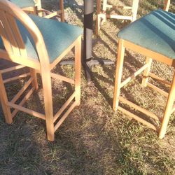 6.  Barstool And Marble Table