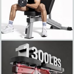 New Super Heavy Duty Workout Bench Capacity 1300 Pounds