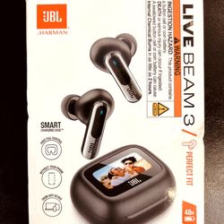 JBL Live Beam 3 Bluetooth Headphones With Digital Touch Screen