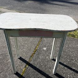Vintage wood table desk with drawer