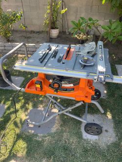 RIDGID 15 Amp 10 in. Portable Corded Pro Jobsite Table Saw with Stand