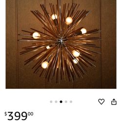 Sputnik Gold Chandelier Mid Century BrasS 12 Lights