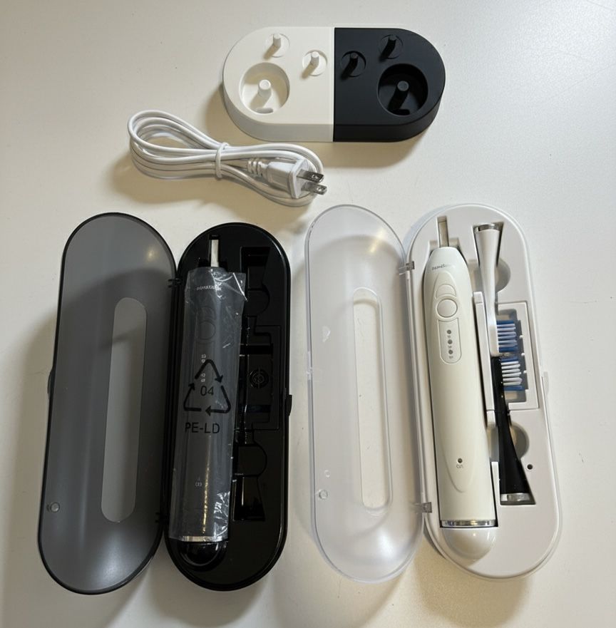 Acquasonic Pro Black And White Electric Toothbrush 2-pack