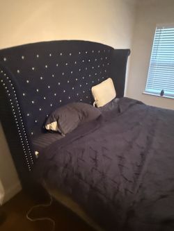 King Size Bedframe And Head Board  $200