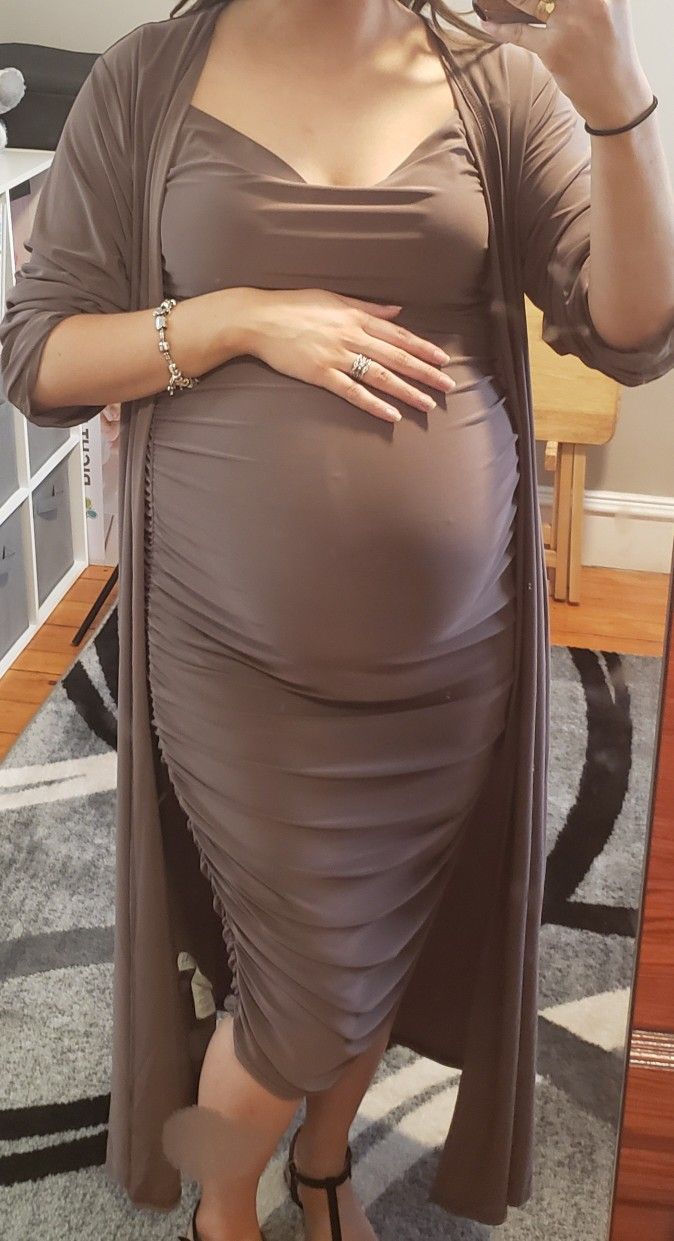 Maternity Dress and Duster Coat
