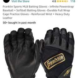 Franklin MLB Leather Batting Gloves New Adult Large
