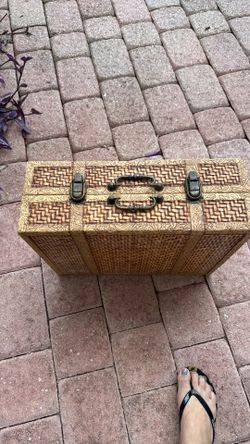 Vintage suitcase -Safari Mickey Minnie birthday