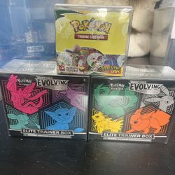 Pokemon Evolving Skies Booster Box And ETB Pair