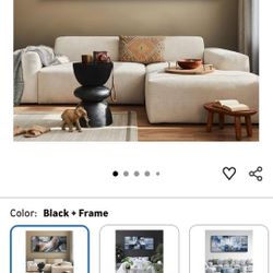 KLAKLA Wall Art - Black & Orange Canvas 70x31