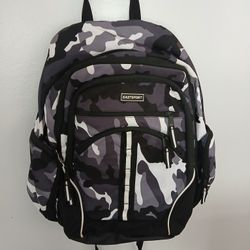 Black, White And Gray Camo Backpack