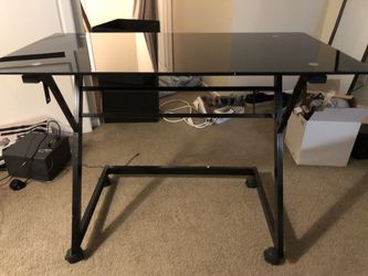 Black Glass Desk