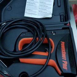 Never used POWERSHOT PRO 120V STAPLE AND NAIL GUN, CASE