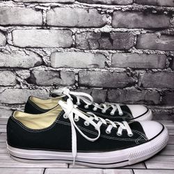 Converse Chuck Taylor All Star Black Canvas Lace Low Sneakers Shoes Men Sz 13M