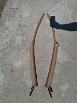 91-99 Mitsubishi 3000gt A Pillar Trim Pair Beige Tan