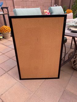 Corkboard Cork Board 24 x 36 Black Plastic Frame made by Infuse