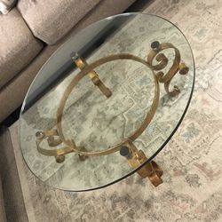 Glass Coffee Table With Gold Legs