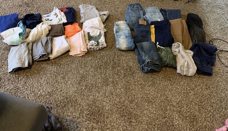 Kids Clothes 3T 10c Converse And Rain Boots 17bottoms 16 Tops 2 Pair Shoes everything for 35
