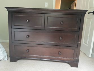 Three-Drawer Wood Dresser - $30