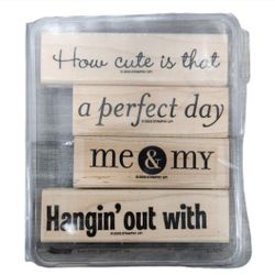 2003 Stampin Up Phrase Starters II Rubber Stamp
