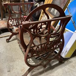 Antique Seeing Machine Ornate Iron Bases $ Best Offer $