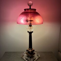 Design Guild Pink Iridescent Lamp