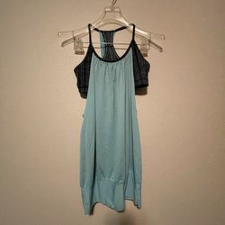 Lululemon, Womens Light Blue No Limit Built In Bra Athletic Tank Top, Size 8