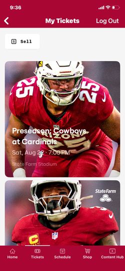 AZ.”CARDINALS VS. COWBOYS”. AUG.22 @ 7PM