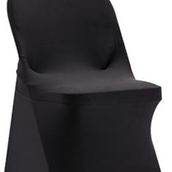 Black Universal Spandex Chair Covers for Folding Chairs