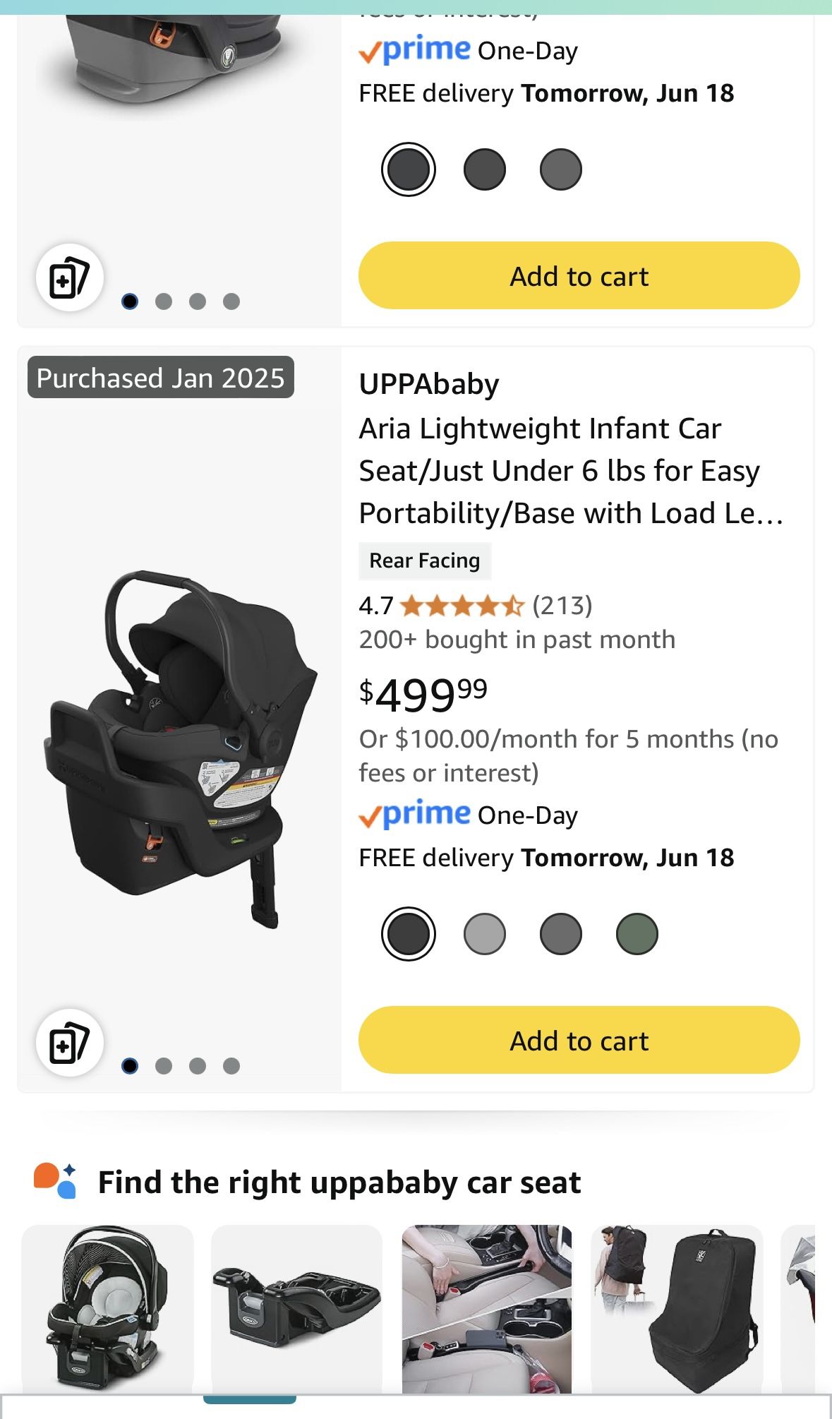 Aria Lightweight Infant Car Seat