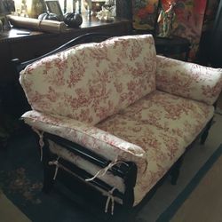 Charming Ethan  Allen French Country Maple Love Seat