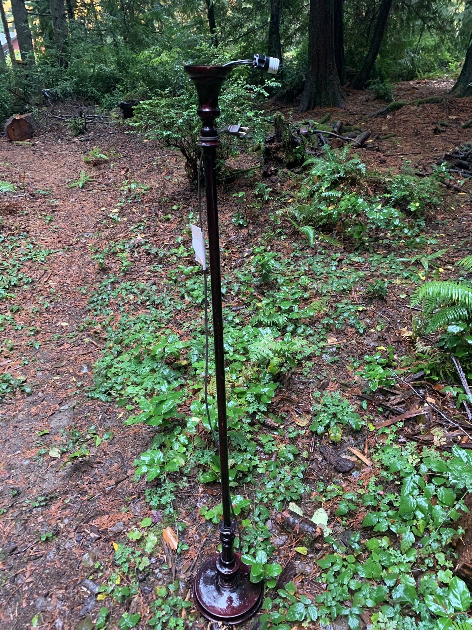 Freestanding lamp, needs work, free.