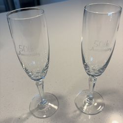 50th anniversary champagne glasses 