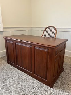 Large Wood Executive Office Desk